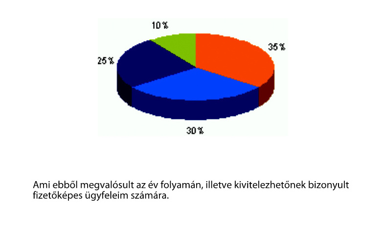 Ami ebből megvalósult az év folyamán, illetve kivitelezhetőnek bizonyult fizetőképes ügyfeleim számára.
